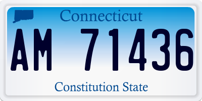 CT license plate AM71436