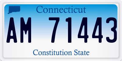 CT license plate AM71443