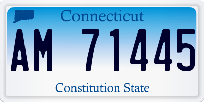 CT license plate AM71445
