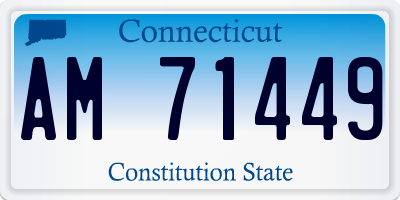 CT license plate AM71449