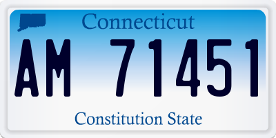 CT license plate AM71451