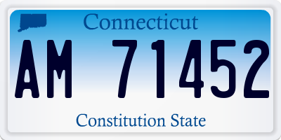 CT license plate AM71452