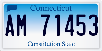CT license plate AM71453