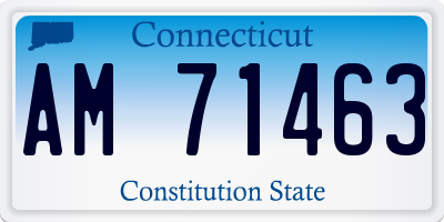 CT license plate AM71463