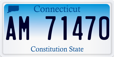 CT license plate AM71470