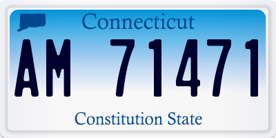 CT license plate AM71471