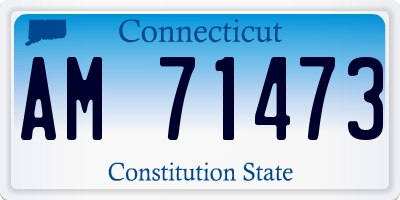 CT license plate AM71473