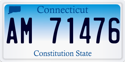 CT license plate AM71476
