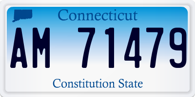 CT license plate AM71479