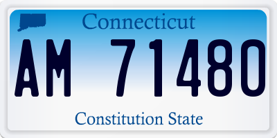 CT license plate AM71480