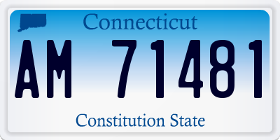 CT license plate AM71481