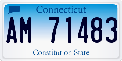 CT license plate AM71483