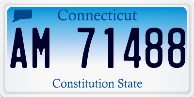 CT license plate AM71488