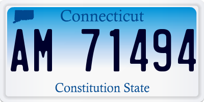 CT license plate AM71494