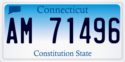 CT license plate AM71496
