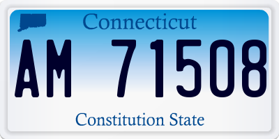 CT license plate AM71508