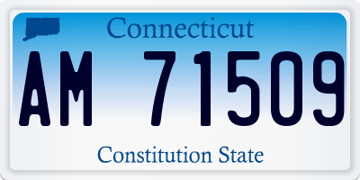 CT license plate AM71509