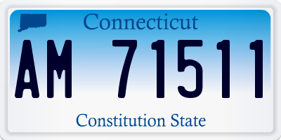 CT license plate AM71511