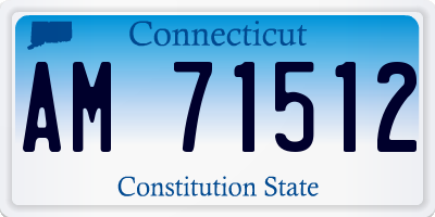 CT license plate AM71512