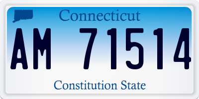 CT license plate AM71514