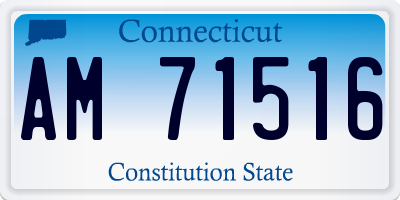 CT license plate AM71516