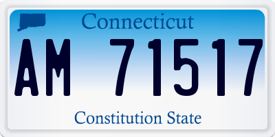 CT license plate AM71517