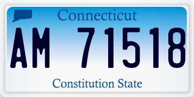CT license plate AM71518