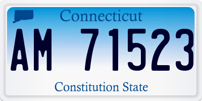 CT license plate AM71523