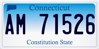 CT license plate AM71526