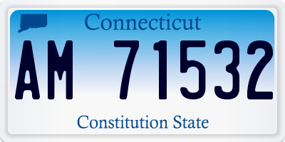 CT license plate AM71532