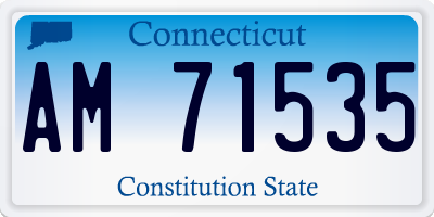 CT license plate AM71535