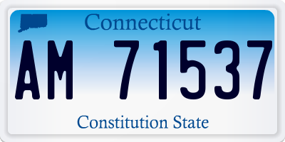 CT license plate AM71537