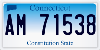 CT license plate AM71538