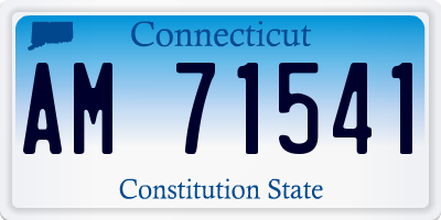 CT license plate AM71541