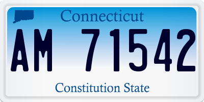CT license plate AM71542