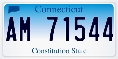 CT license plate AM71544