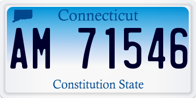 CT license plate AM71546