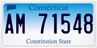 CT license plate AM71548