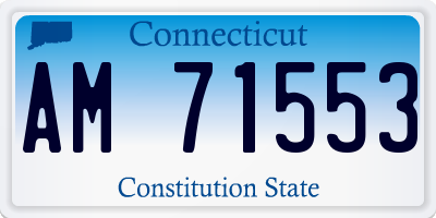 CT license plate AM71553