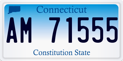 CT license plate AM71555