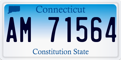 CT license plate AM71564