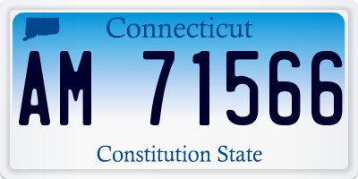 CT license plate AM71566