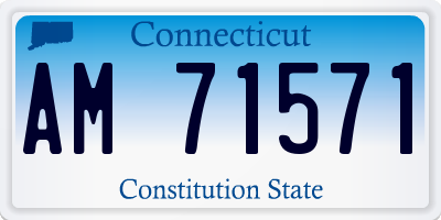 CT license plate AM71571