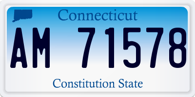 CT license plate AM71578