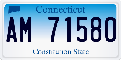 CT license plate AM71580