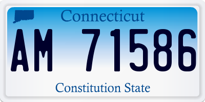 CT license plate AM71586