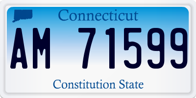 CT license plate AM71599