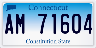CT license plate AM71604