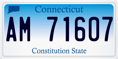 CT license plate AM71607