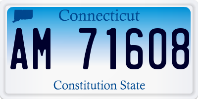 CT license plate AM71608